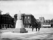 A general view across the market place, Wantage, Vale of White Horse, Oxfordshire, 1890, Creator: Henry Taunt