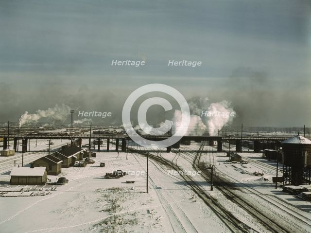 A general view of a classification yard at C & NW RR's Proviso yard, Chicago, Ill., 1942. Creator: Jack Delano.