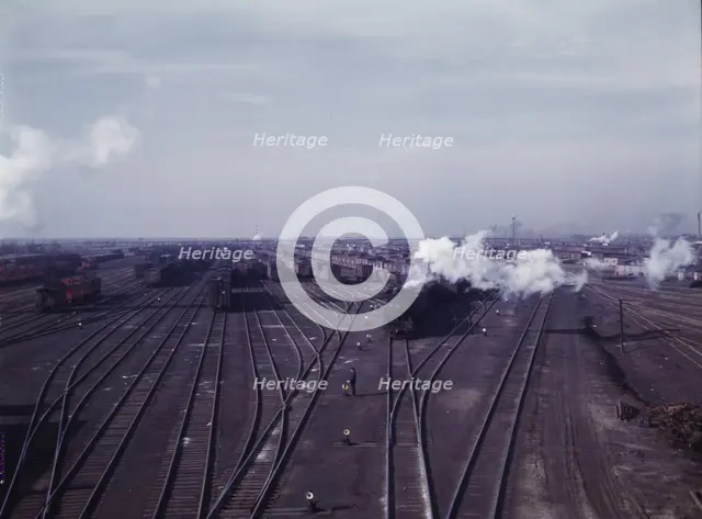 A general view of a classification yard at C & NW RR's Proviso(?) yard, Chicago, Ill., 1942. Creator: Jack Delano.