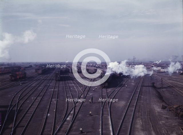 A general view of a classification yard at C & NW RR's Proviso(?) yard, Chicago, Ill., 1942. Creator: Jack Delano.