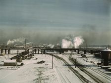 A general view of a classification yard at C & NW RR's Proviso yard, Chicago, Ill., 1942. Creator: Jack Delano