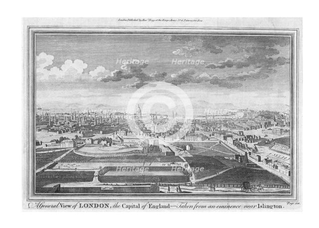 'A General View of London, the Capital of England', c1780. Artist: Page.