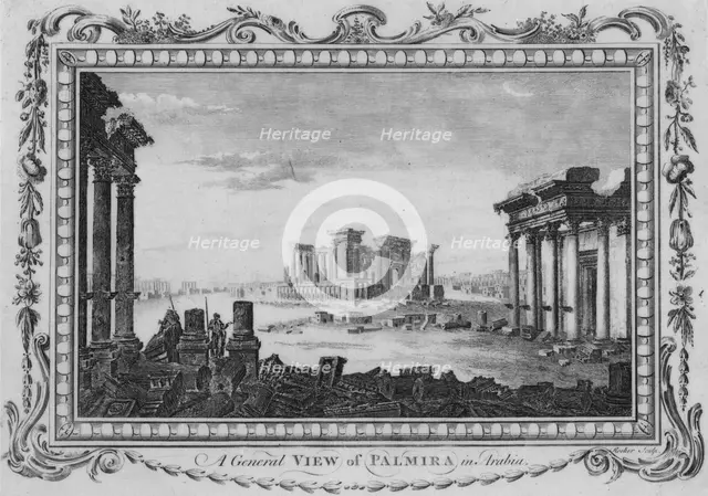 'A General View of Palmira in Arabia', c1770. Artist: Edward Rooker.