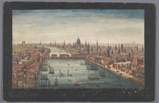 A general view of the city of London, next the river Thames 1751. Creator: Thomas Bowles
