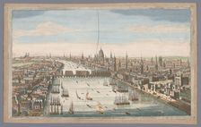 A general view of the city of London, next the river Thames 1751. Creator: Thomas Bowles