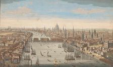 A general view of the city of London, next the river Thames 1751. Creator: Thomas Bowles