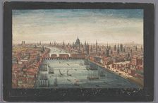 A general view of the city of London, next the river Thames 1751. Creator: Thomas Bowles