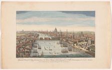 A general view of the city of London, next the river Thames 1751. Creator: Thomas Bowles