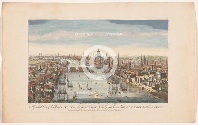 A general view of the city of London, next the river Thames', 1751. Creator: Thomas Bowles.