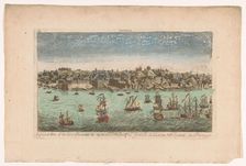 A general view of the city of Lisbone, the capitel of the kingdom of Portugal 1760. Creator: Anon