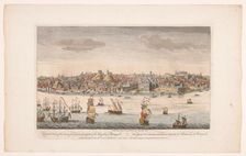 A general view of the city of Lisbone, the capitel of the kingdom of Portugal 1752. Creator: Unknown