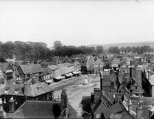 A general view over the market place, Wantage, Vale of White Horse, Oxfordshire, 1890. Creator: Henry Taunt