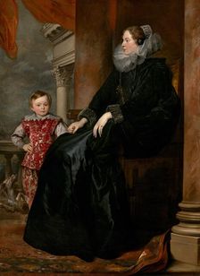 A Genoese Noblewoman and Her Son, c. 1626. Creator: Anthony van Dyck