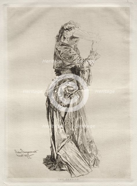 A Genoise, 1877. Creator: Jules Jacquemart (French, 1837-1880).