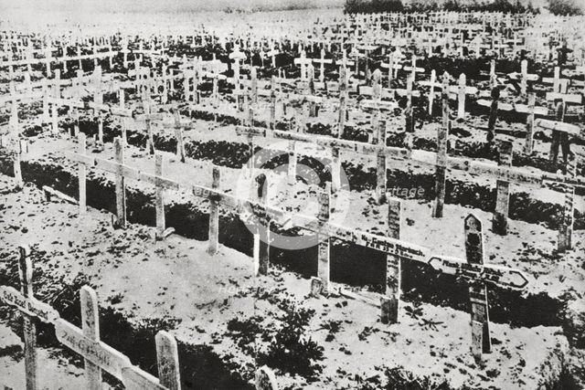 A German cemetery in France, World War I, c1914-c1918. Creator: Unknown.