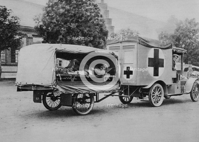 A German ambulance, Eastern Front, World War I, 1915. Artist: Unknown