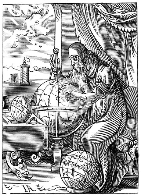 A German man of letters, 16th century (1849).Artist: Jost Amman
