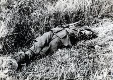 A German soldier killed during the invasion of Normandy, 1944