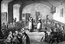 A German spinning school, c1880