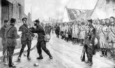 A German Prisoner Dares to Attack an Officer France, World War I, 1915