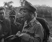 A German Prisoner of War Writing Details Down, 1943-1944. Creator: British Pathe Ltd