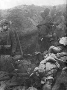 A German trench after an assult by the French 1st Army, France, 1915, (1926)