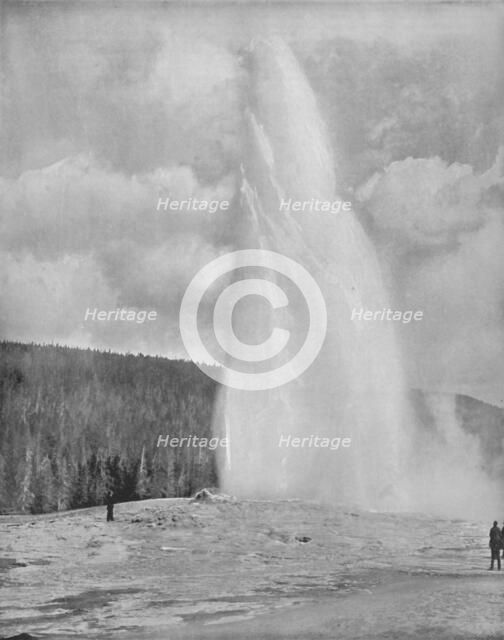 'A Geyser In the Yellowstone Park', 19th century. Artist: Unknown.