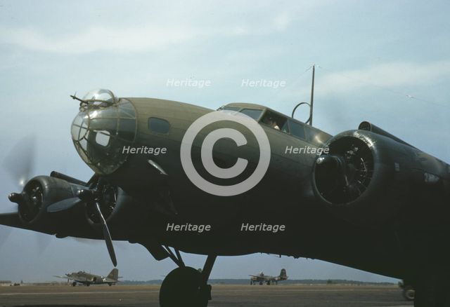 A giant of the skyways poises for flight, Langley Field, Va. , 1942. Creator: Alfred T Palmer.
