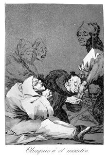 A gift for the master 1799. Artist: Francisco Goya