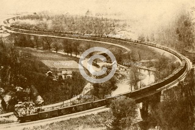 'A Gigantic Goods Train of Fifty-Four Vans Drawn By One Engine, Chicago and North West Railway', 193 Creator: Unknown.
