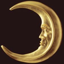 A gilded crescent moon, mid 18th century. Creator: Unknown