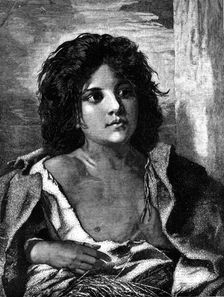 "A Gipsy," by Richter, 1874. Creator: Unknown