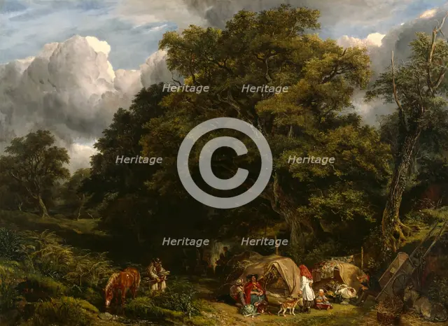 A Gipsy Encampment, 1840. Creator: John James Chalon.