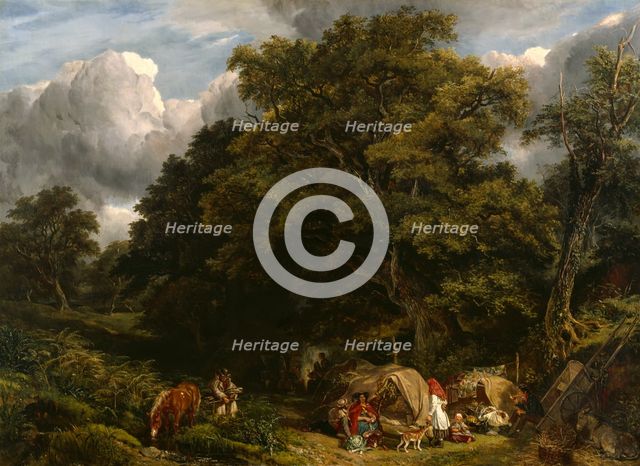 A Gipsy Encampment, 1840. Creator: John James Chalon.