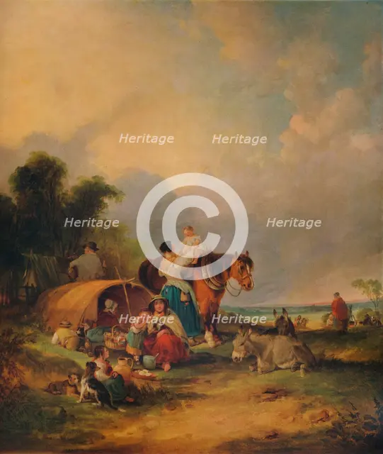 'A Gipsy Encampment', c1788. Artist: William Shayer.
