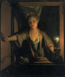 A girl at the window 1663-1700. Artist: Godfried Schalcken