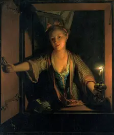A girl at the window 1663-1700. Creator: Godfried Schalcken