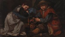 A Girl and a Boy with a Braizer. (Allegory of "Winter"), 1655-1660. Creator: Bernhard Keil