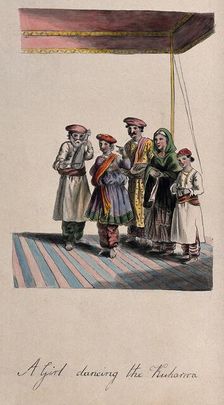 A Girl dancing the Kuharwa, 19th century. Creator: Unknown