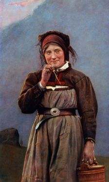 A Girl from Säterdalen Norway, c1867-c1907. Creator: Carl Frederik Sundt-Hansen