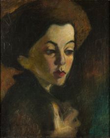 A Girl's Head II, c19th century. Creator: Olof Sager-Nelson