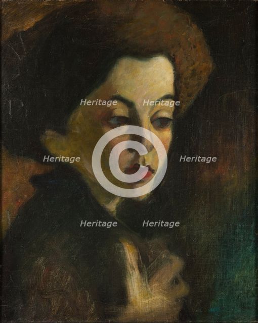 A Girl's Head II, c19th century. Creator: Olof Sager-Nelson.