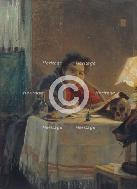 A Girl Student, 1904. Artist: Myasoedov, Grigori Grigoryevich (1834-1911)