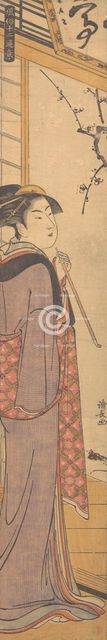 A Girl with a Pipe, ca. 1785. Creator: Torii Kiyonaga.