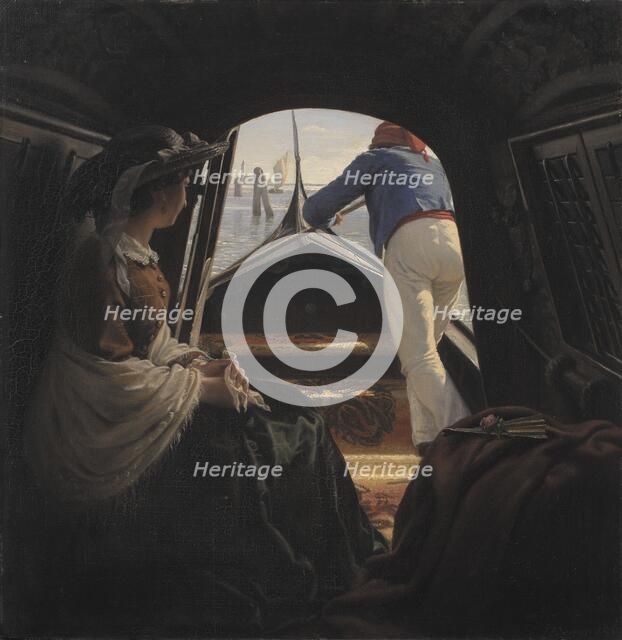 A Gondola, 1859. Creator: Julius Exner.