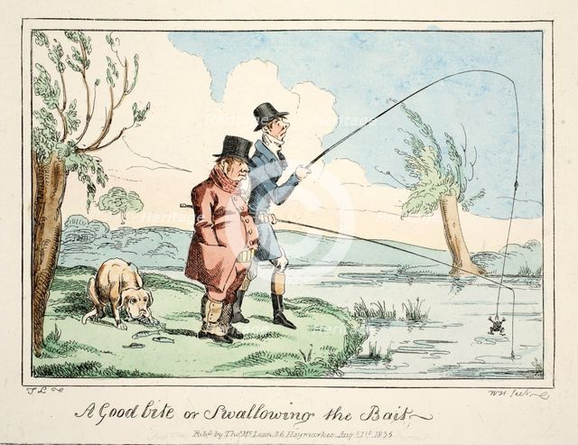 A Good Bite or Swallowing the Bait, 1835. 