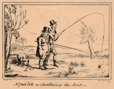 A Good Bite or Swallowing the Bait 1835. Creator: William Heath