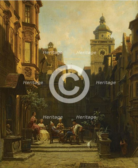A Good Gossip. Artist: Spitzweg, Carl (1808-1885)