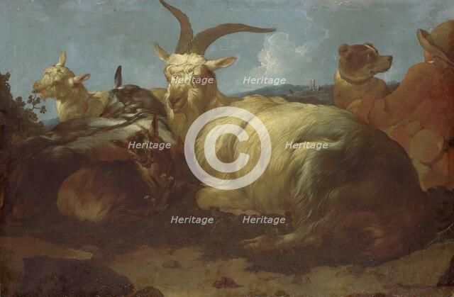 A Goatherd Watching his Animals, 1683. Creator: Johann Melchior Roos.