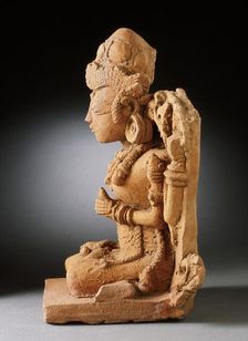 A Goddess or Deified Queen, 14th-15th century. Creator: Unknown